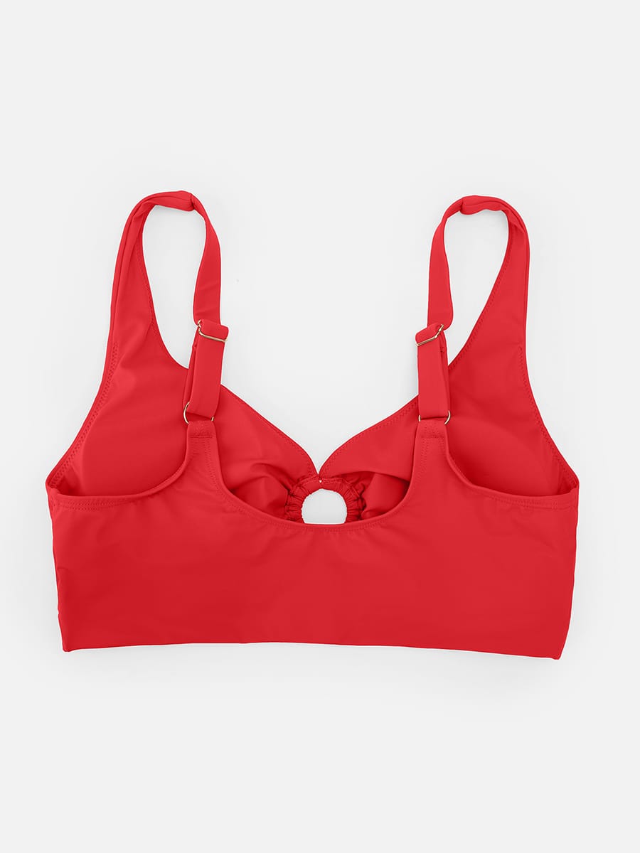 Deep V Drawstring Tummy Swimsuit