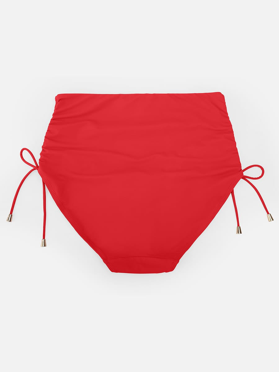 Deep V Drawstring Tummy Swimsuit