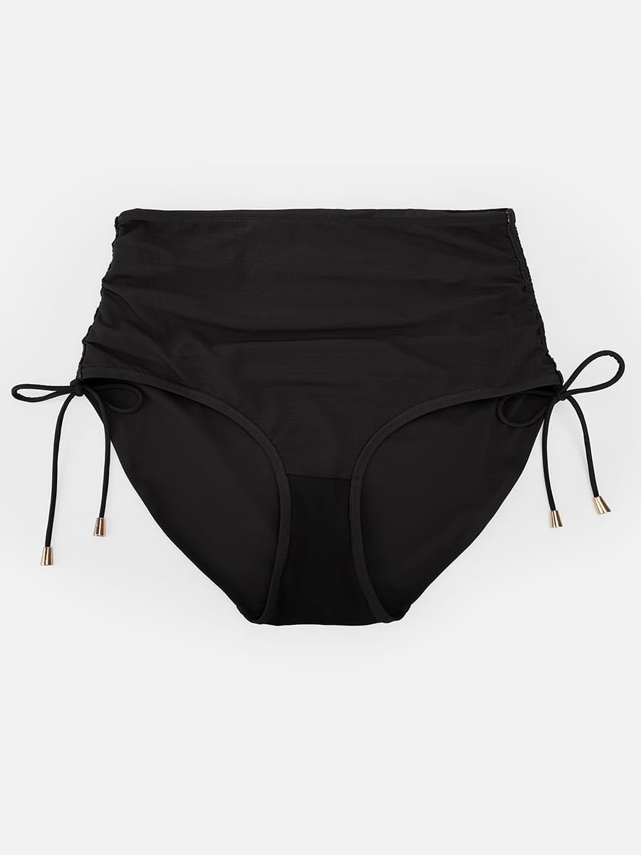 Deep V Drawstring Tummy Swimsuit