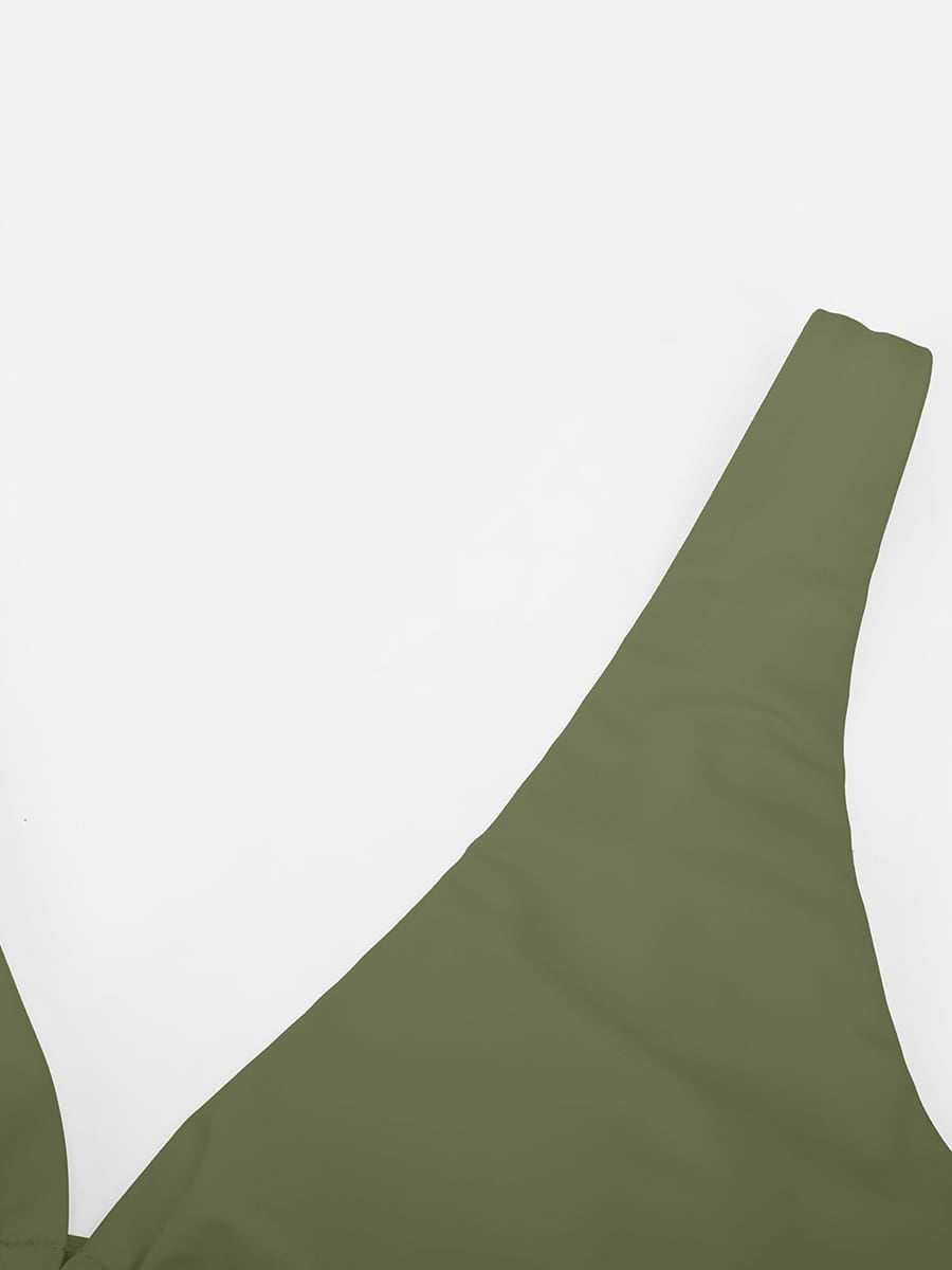 Ruched Deep V Shaping Swimsuit