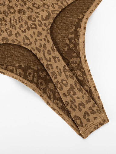 Printed High-Waist Thong