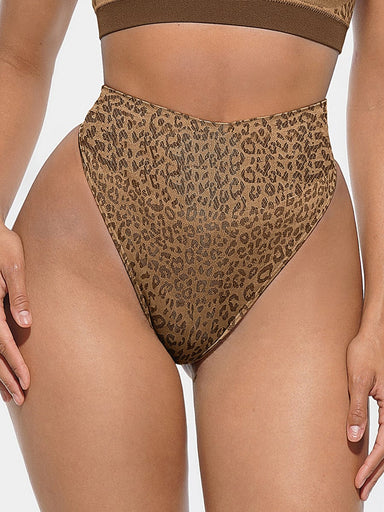 Printed High-Waist Thong