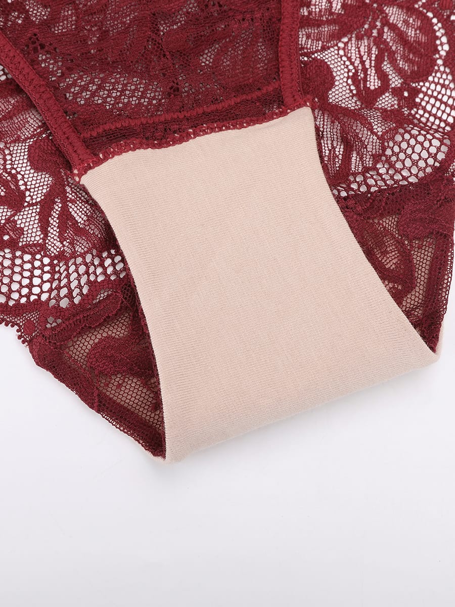 Floral Lace Low-Rise Panties